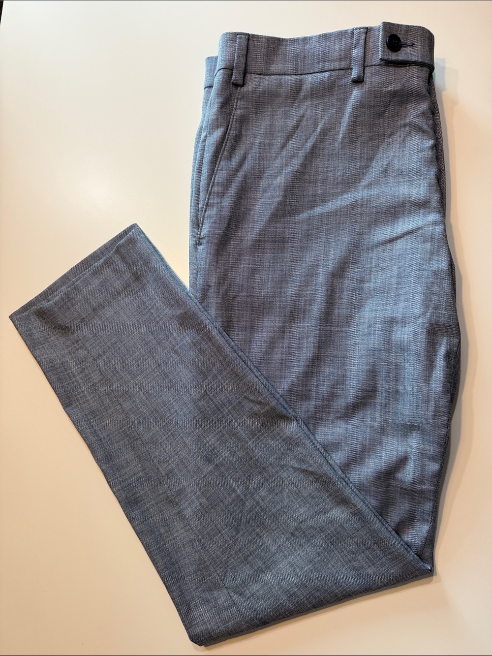 Ben Sherman Men’s Suit Pant in Sharkskin Blue